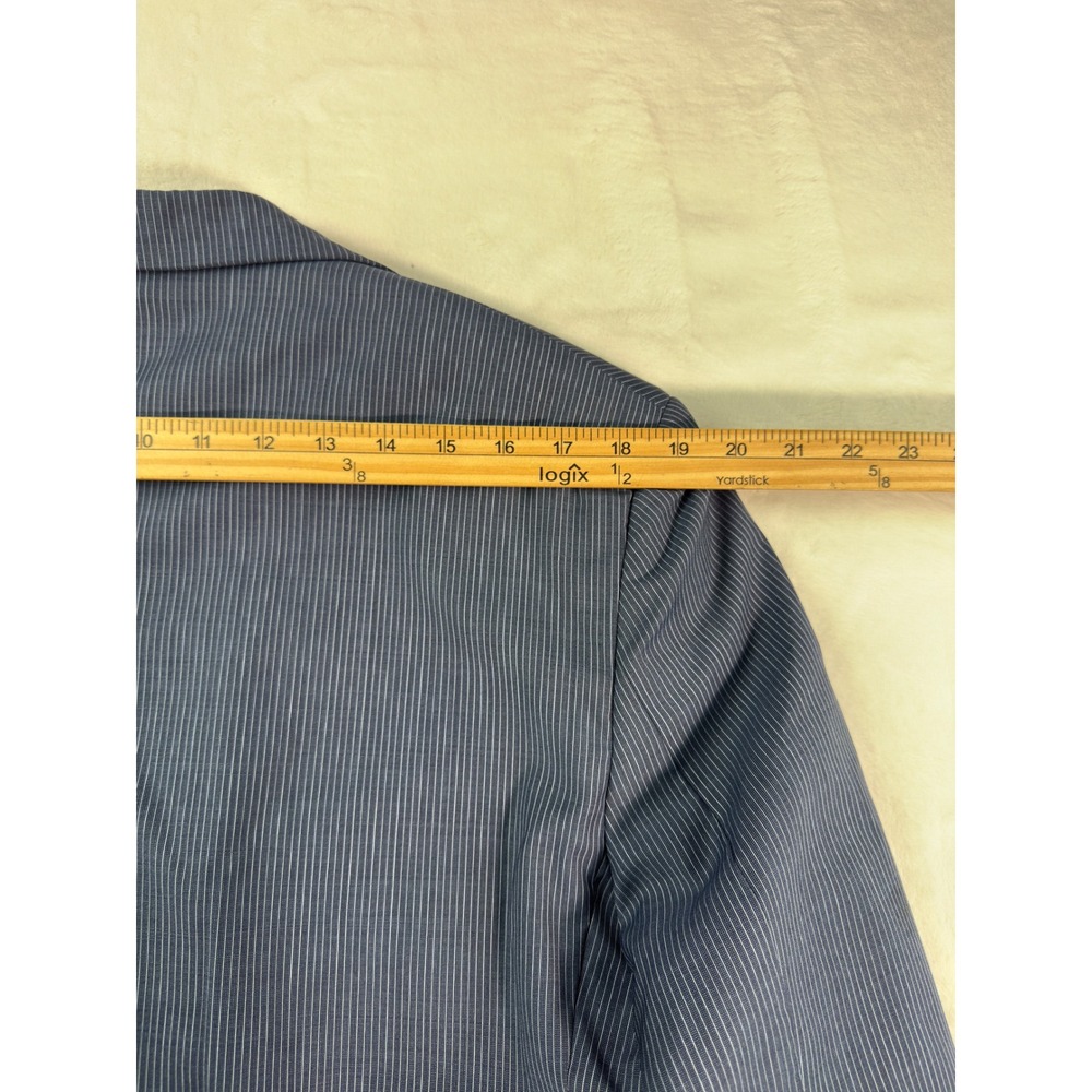 Coppley Esquire 2112 Blue Pinstripe 100% Wool Blazer Sport Coat Mens 44R - Picture 11 of 11